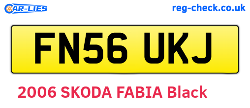 FN56UKJ are the vehicle registration plates.