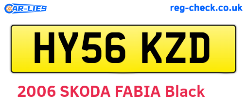HY56KZD are the vehicle registration plates.
