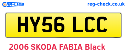 HY56LCC are the vehicle registration plates.