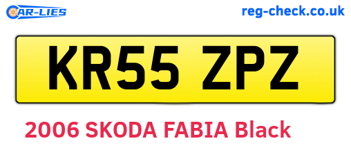KR55ZPZ are the vehicle registration plates.