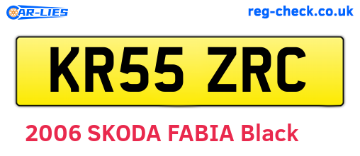 KR55ZRC are the vehicle registration plates.