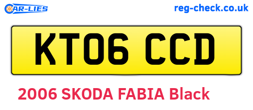 KT06CCD are the vehicle registration plates.