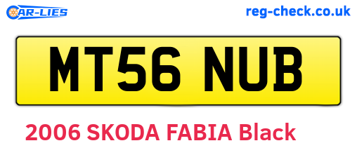 MT56NUB are the vehicle registration plates.