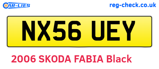 NX56UEY are the vehicle registration plates.