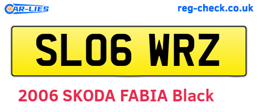 SL06WRZ are the vehicle registration plates.