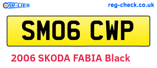 SM06CWP are the vehicle registration plates.