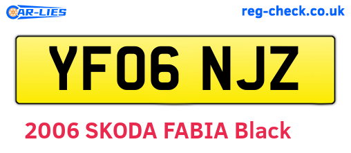 YF06NJZ are the vehicle registration plates.