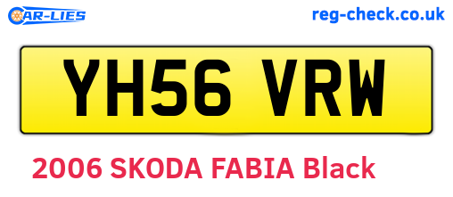 YH56VRW are the vehicle registration plates.