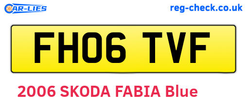 FH06TVF are the vehicle registration plates.