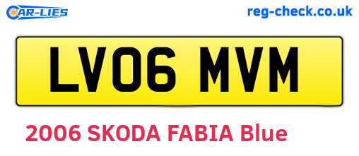 LV06MVM are the vehicle registration plates.