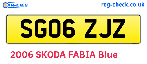 SG06ZJZ are the vehicle registration plates.