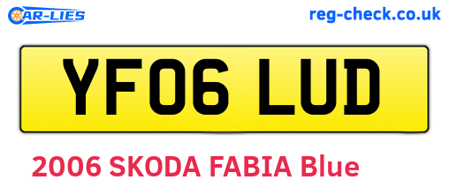 YF06LUD are the vehicle registration plates.