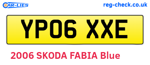 YP06XXE are the vehicle registration plates.