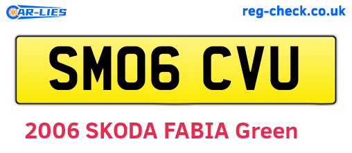 SM06CVU are the vehicle registration plates.