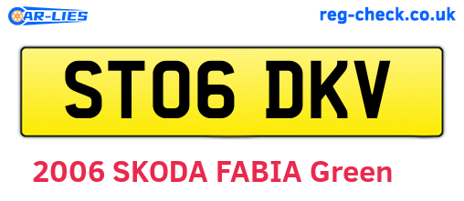 ST06DKV are the vehicle registration plates.
