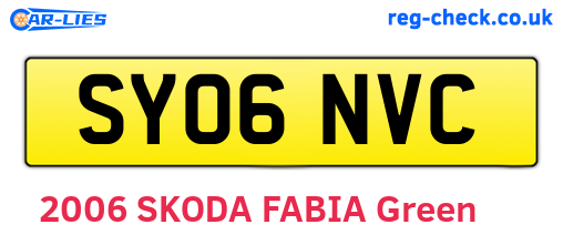 SY06NVC are the vehicle registration plates.