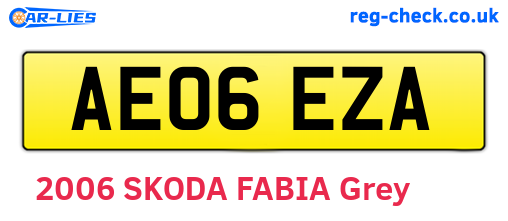 AE06EZA are the vehicle registration plates.
