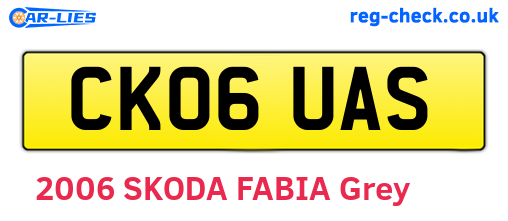 CK06UAS are the vehicle registration plates.