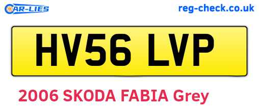 HV56LVP are the vehicle registration plates.