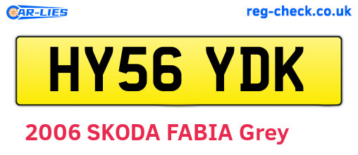 HY56YDK are the vehicle registration plates.