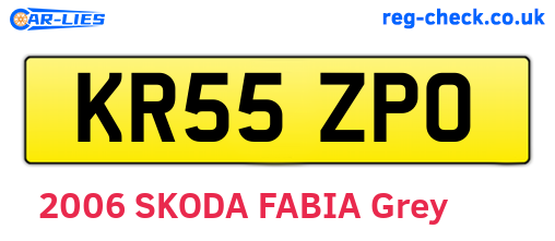 KR55ZPO are the vehicle registration plates.