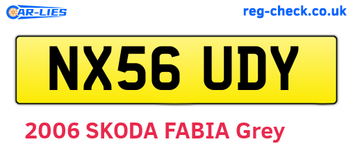 NX56UDY are the vehicle registration plates.