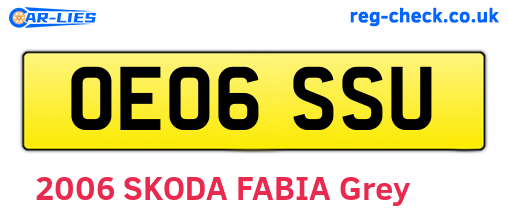 OE06SSU are the vehicle registration plates.