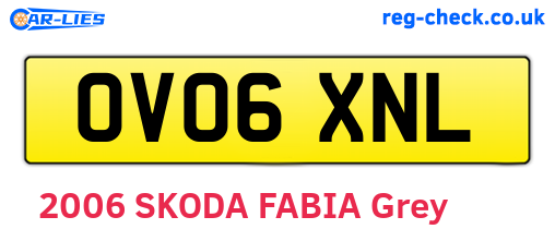 OV06XNL are the vehicle registration plates.