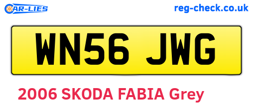 WN56JWG are the vehicle registration plates.