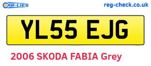 YL55EJG are the vehicle registration plates.