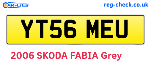 YT56MEU are the vehicle registration plates.