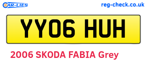 YY06HUH are the vehicle registration plates.