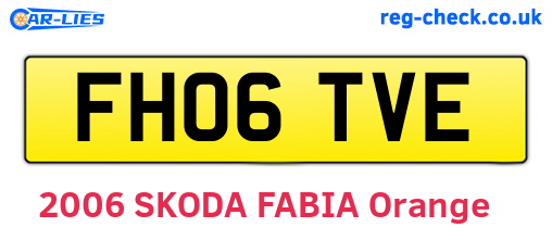 FH06TVE are the vehicle registration plates.