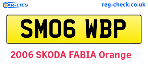 SM06WBP are the vehicle registration plates.