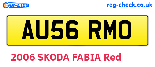 AU56RMO are the vehicle registration plates.