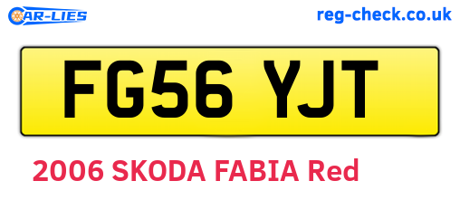 FG56YJT are the vehicle registration plates.