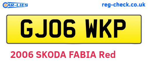 GJ06WKP are the vehicle registration plates.