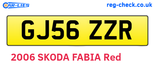 GJ56ZZR are the vehicle registration plates.