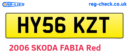 HY56KZT are the vehicle registration plates.