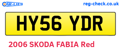 HY56YDR are the vehicle registration plates.