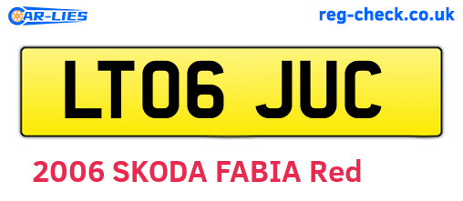 LT06JUC are the vehicle registration plates.