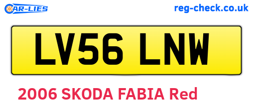 LV56LNW are the vehicle registration plates.