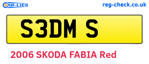S3DMS are the vehicle registration plates.