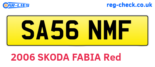 SA56NMF are the vehicle registration plates.