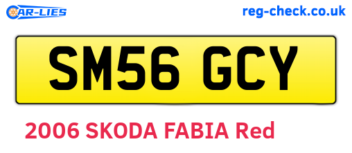 SM56GCY are the vehicle registration plates.
