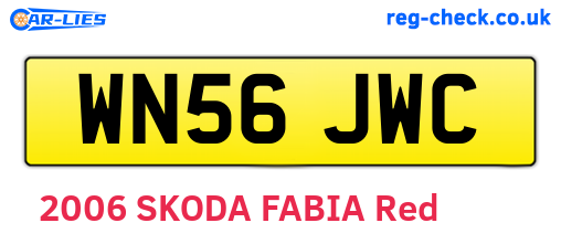 WN56JWC are the vehicle registration plates.