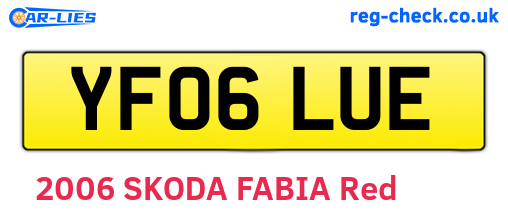 YF06LUE are the vehicle registration plates.