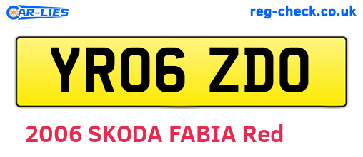 YR06ZDO are the vehicle registration plates.