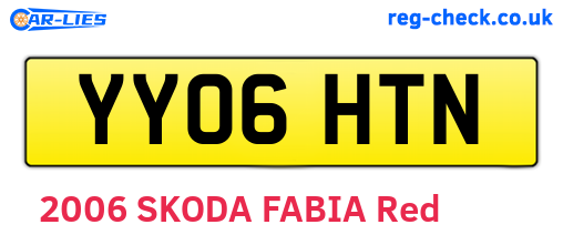 YY06HTN are the vehicle registration plates.