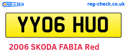 YY06HUO are the vehicle registration plates.